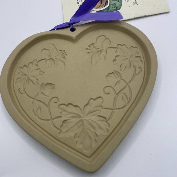 Brown Bag Cookie Art Mold Art Nouveau Heart Hill Design Baking Shortbread Crafts - Picture 4 of 9